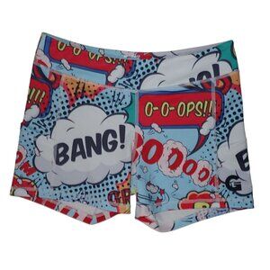 Grrrl Athletic‎ Shorts Booty Comic Women 28" workout Compression
